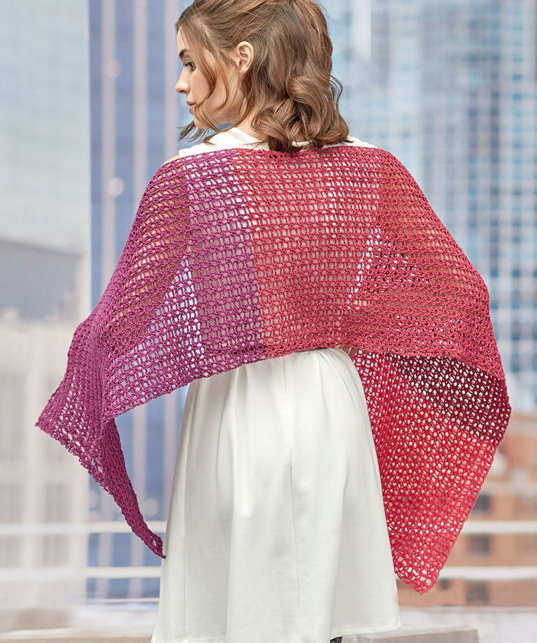 Delicate Romance Shawl Free Crochet Pattern LW6074