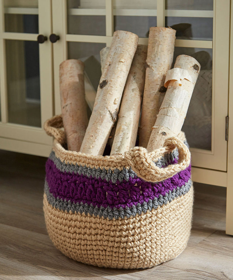 Handy Storage Basket Free Crochet Pattern LM6031