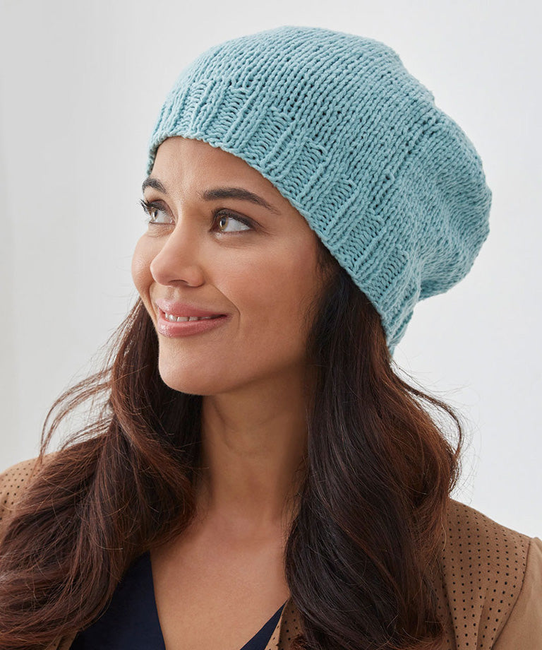 Peaceful Beanie Free Knitting Pattern LM5915