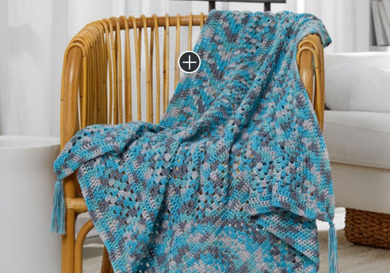 Easy Modern Crochet Granny Throw