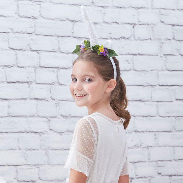 Easy Unicorn Tail and Crochet Horn Headband