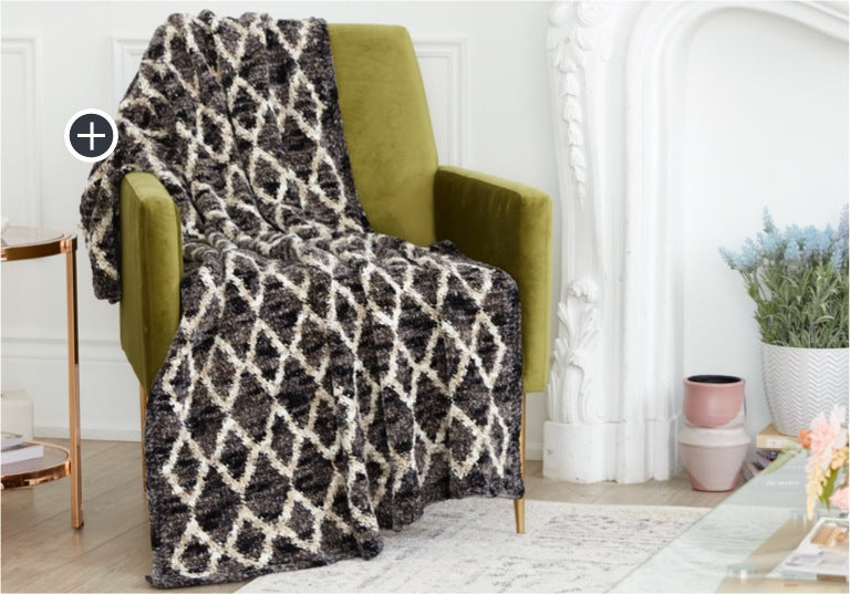 Intermediate Trellis Crochet Blanket