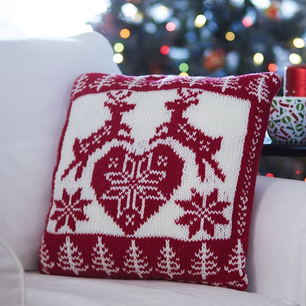 Bernat Nordic Holiday Pillow