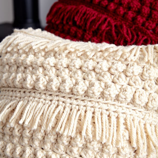 Bernat Tassel and Texture Crochet Pillow