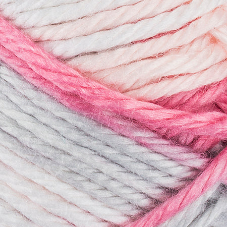E857 Red Heart Soft Essentials Stripe yarn in 7950 Pixie Stripe
