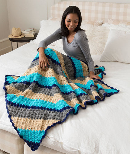 LW5019 Corner-to-Corner Crochet Throw