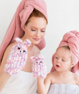 LW5169 Mom & Me Bunny Scrubby Mitts