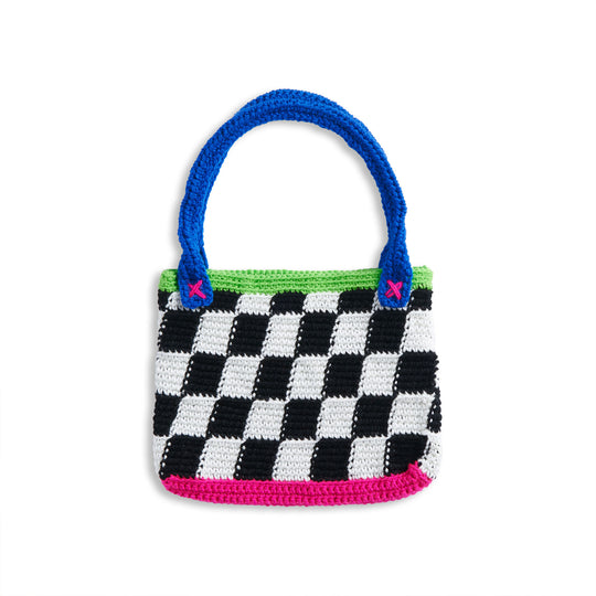 Trendy crochet checkered bag tutorial