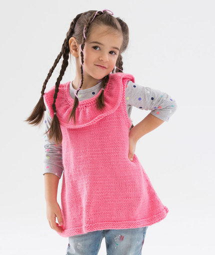 Rockin' the Ruffles Tunic Free Knitting Pattern LW5191