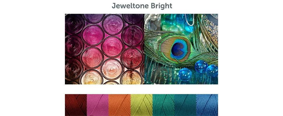 Jeweltone Brights Crochet Mood Scarf in Caron Simply Soft yarn