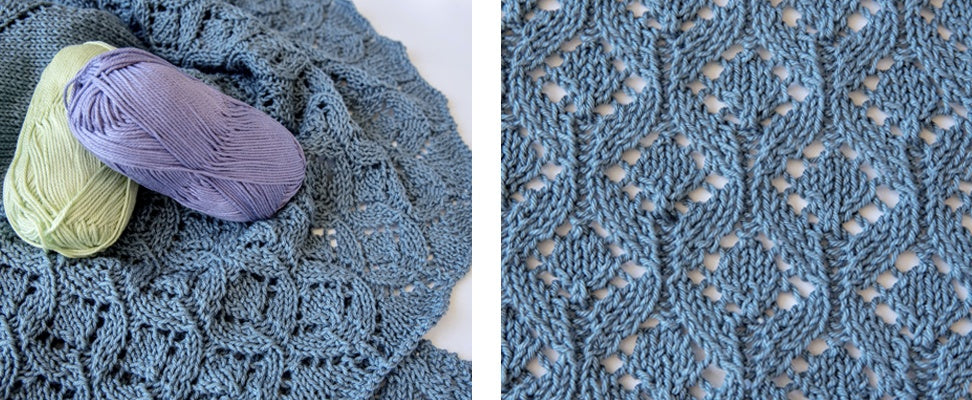 Pastoral Lace Knit Shawl's lace knitting motif