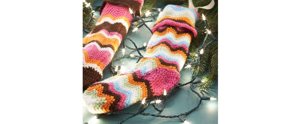 Crochet Wavy Long Stocking