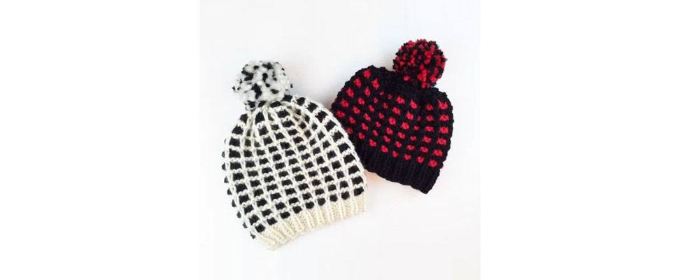 Must Have Plaid Hat in Patons Classic Wool Roving yarn