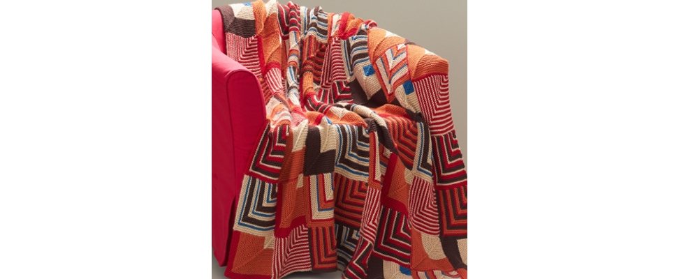 Southwest Geometric Blanket in Caron Simply Soft yarn