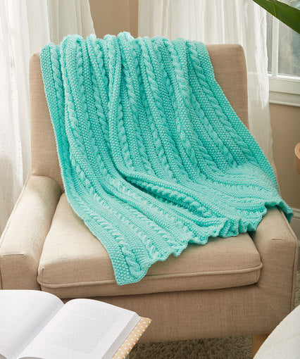 lw5797 knit cables throw