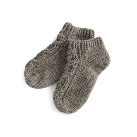 Patons Toe-up Cabled Crochet Socks