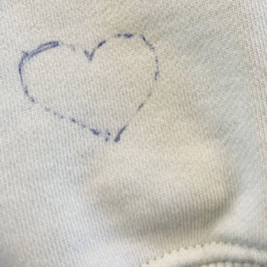 Draw A Heart Shape On The Fabric Image