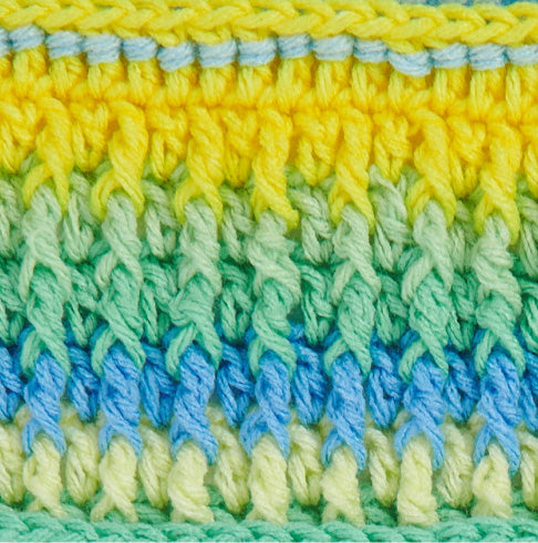 Afghan along lesson 6, Crochet