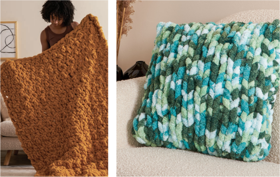 Moon Waves Chunky Yarn for Arm Knitting Crochet Making Blanket Pets  House(Light Blue)