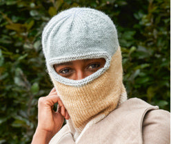 Women wearing balaclava in color gray