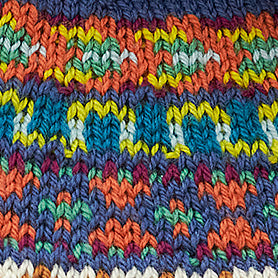 Patons Color Kaleidoscope Poncho Pattern in progress Lesson 2