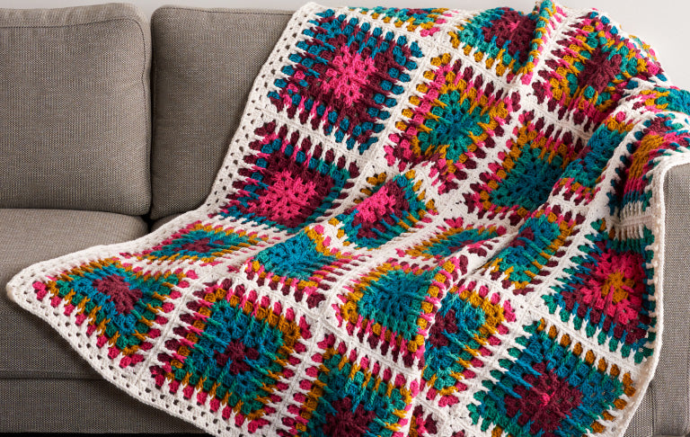 Red Heart Kaleidoscope Throw pattern