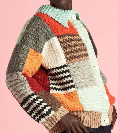 Caron Crochet Patchwork Cardigan pattern