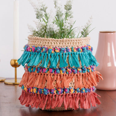 Bernat Crochet On The Fringe Basket