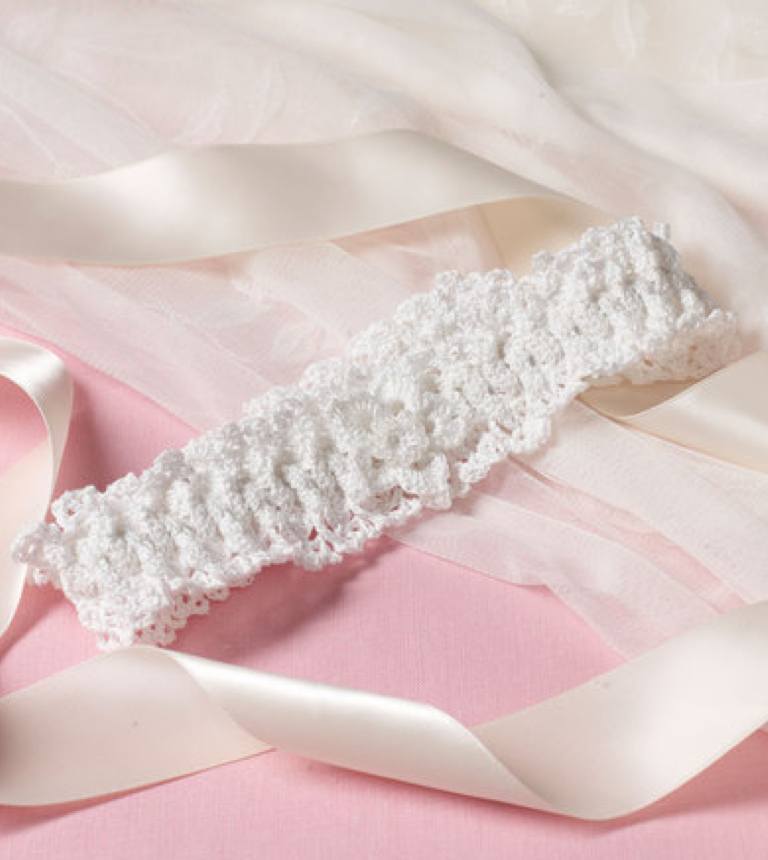 Intermediate Bride's Crochet Garter