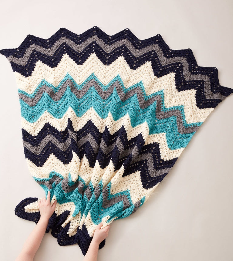 Easy Crochet Chevron Blanket