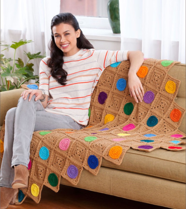 Intermediate Crochet Circles Throw