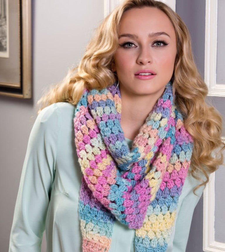 Intermediate Cluster Stitch Crochet Wrap