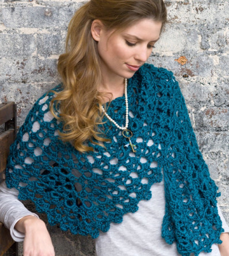 Easy Graceful Shell Crochet Shawl