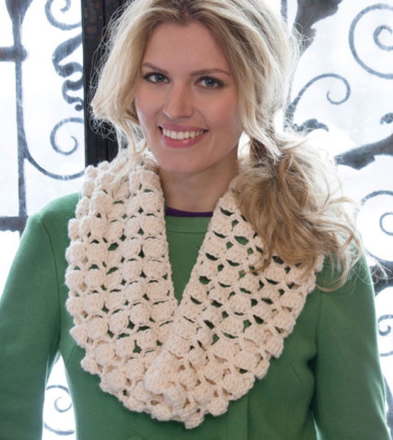 Easy Infinite Shells Crochet Cowl