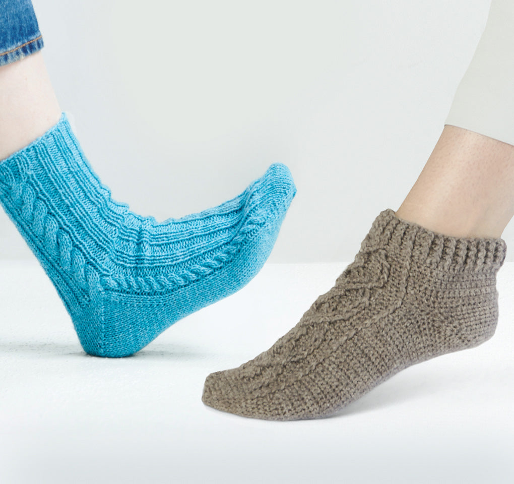 Patons Toe-up Cabled Crochet Socks