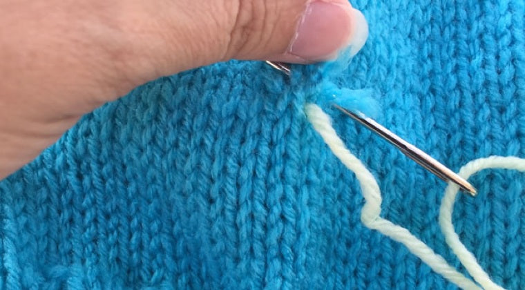 How to Fix a Hole in Your Knitting with Embroidery