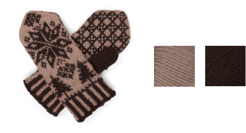 Patons Northern Fair Isle knit hat mittens
