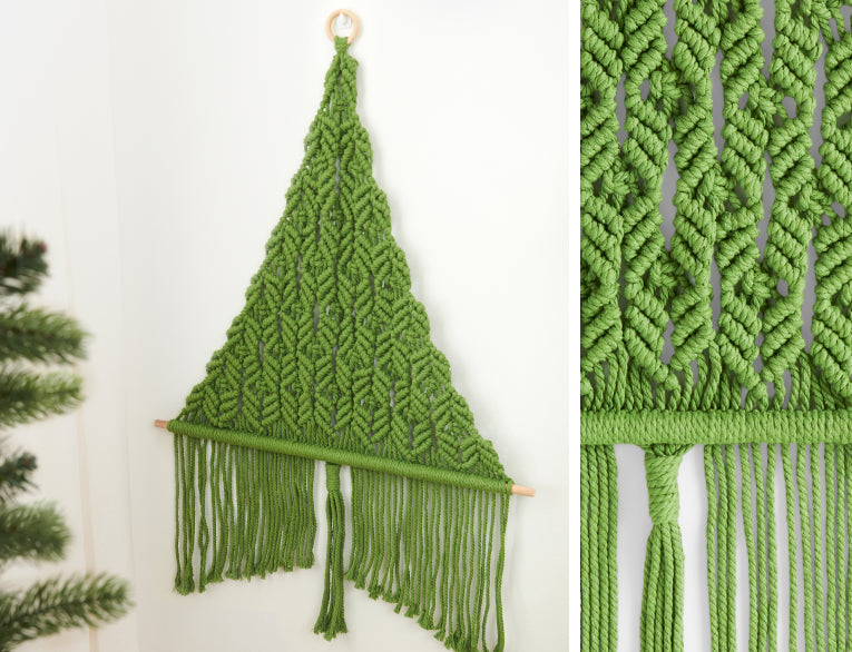 image of Bernat Macrame Holiday Tree Pattern