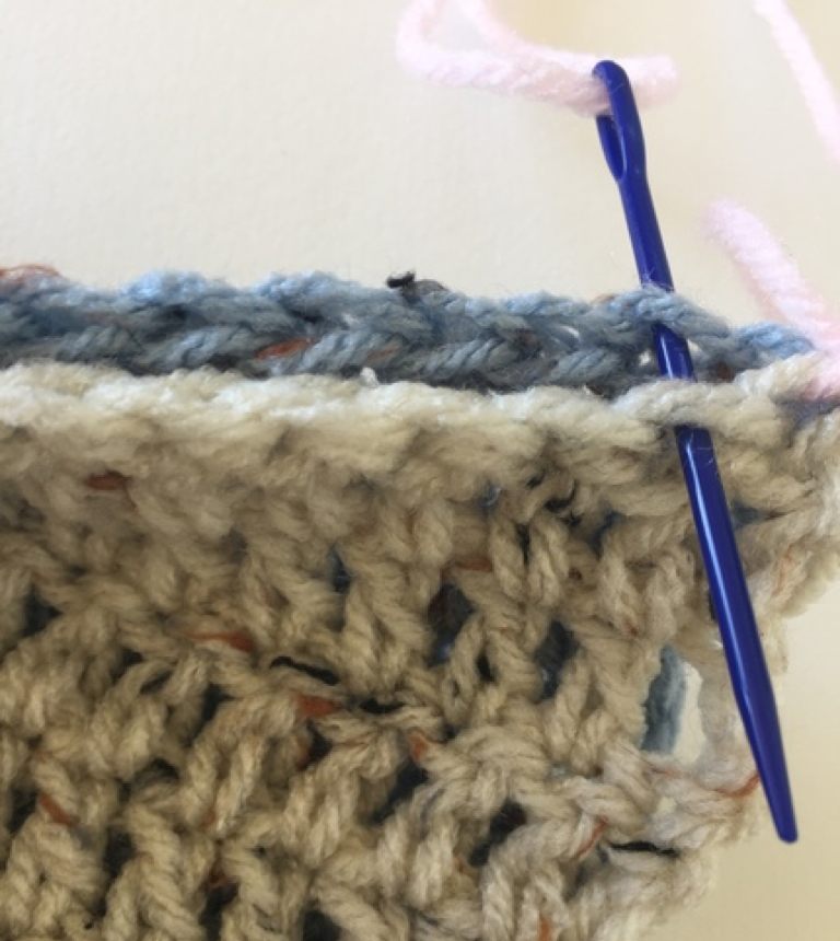 Seaming with Tapestry Needle 