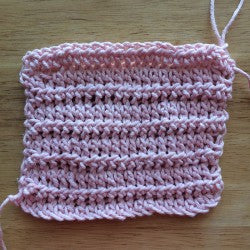 pink dishcloth wrong side