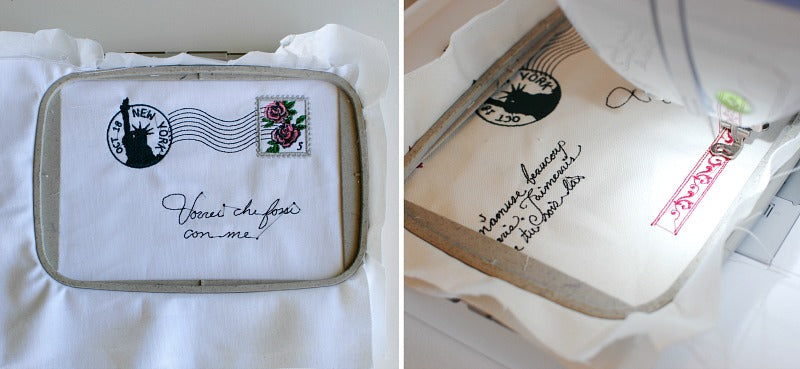 Add a custom zipper to your embroidered pouch for a unique look