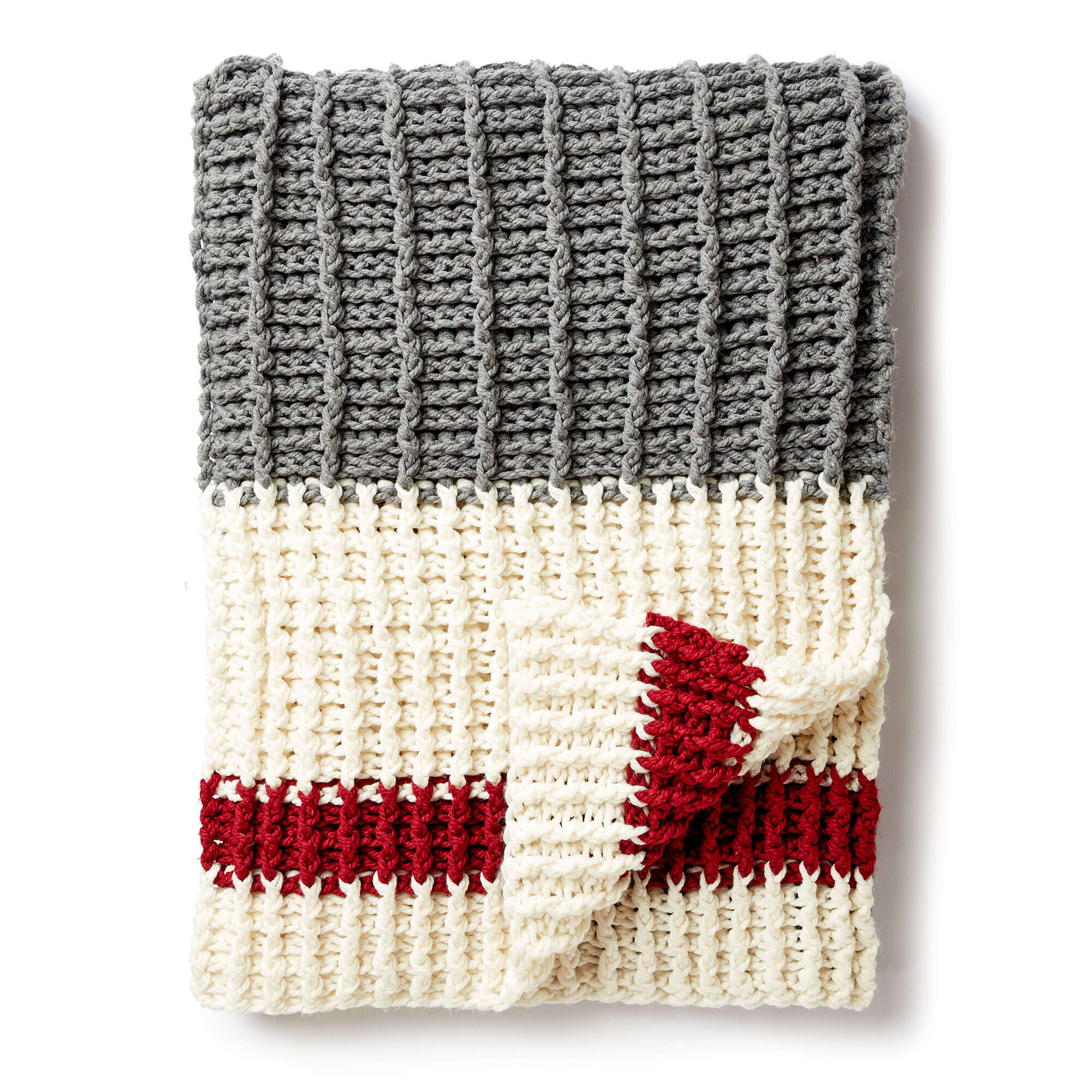Free Pattern: Lumberjack Crochet Throw in Bernat Softee Chunky yarn