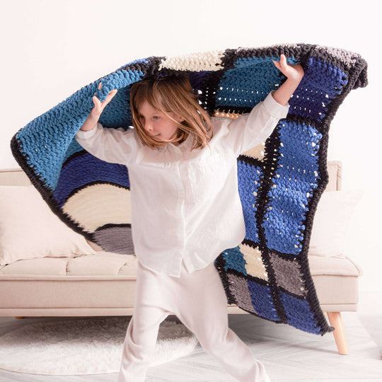 Bernat Modern Geometry Crochet Blanket