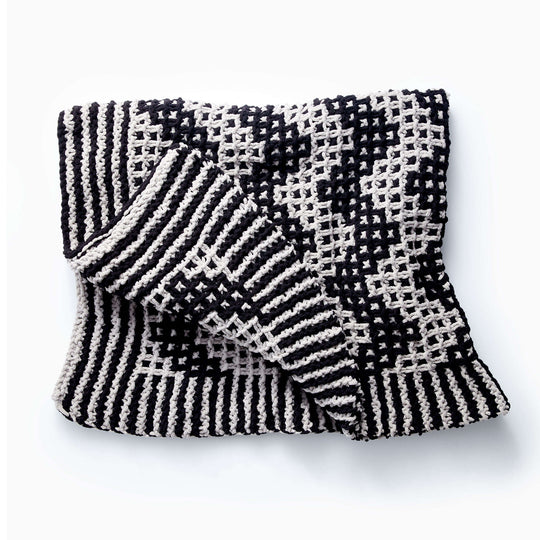 Bernat Modern Geometry Crochet Blanket