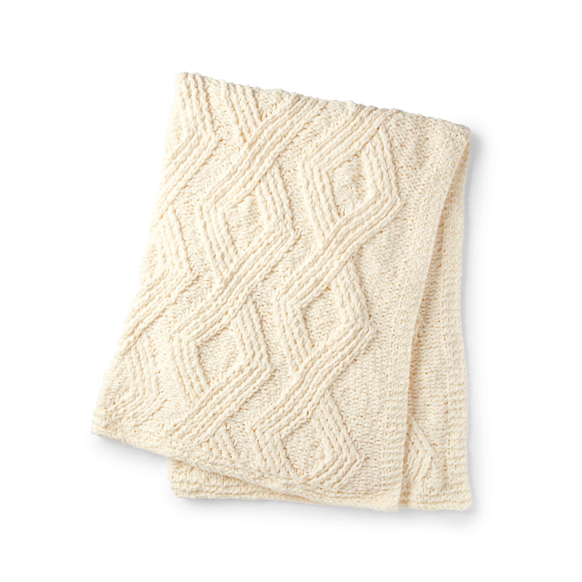 Bernat Twisted Stitch Knit Blanket