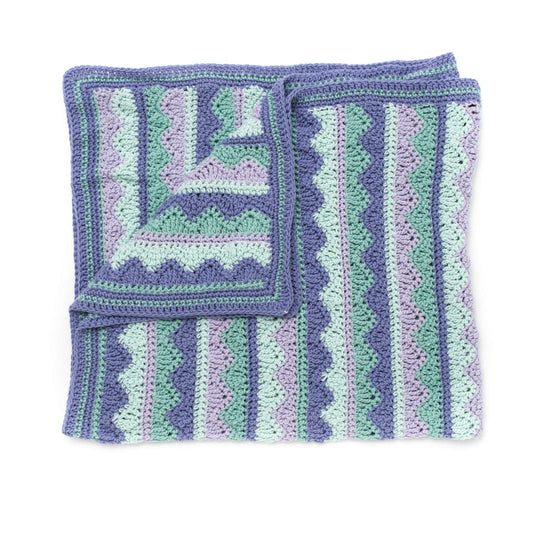 Caron Cakes Cluster V-Stitch Blanket