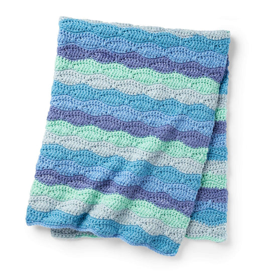 Caron® Anniversary Cakes™ Stacking Triangles Lacy Crochet Blanket, Projects