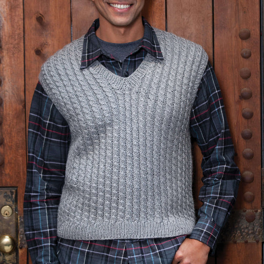 Basketweave Sweater Vest Crochet Pattern Crochet Kit