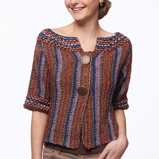 Touch of Shine Shrug in Patons Metallic, Knitting Patterns