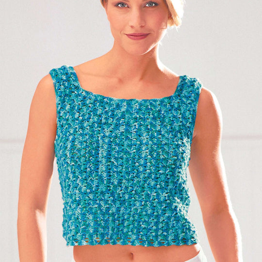 Maya Striped Tank, free crochet cropped tank top pattern - TL Yarn